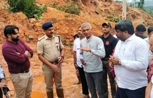 ಹಾಸನ ; ಶಿರಾಡಿಘಾಟ್ ನ ದೊಡ್ಡತಪ್ಲು ಬಳಿ ಗುಡ್ಡ ಕುಸಿತ ಪ್ರಕರಣ; ಸ್ಥಳ ಪರಿಶೀಲನೆ ನಡೆಸಿದ ಕಂದಾಯ ಸಚಿವ ಕೃಷ್ಣ ಭೈರೇಗೌಡ